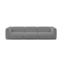 MODULÁRNÍ pohovka MIRA-S2, 3místná, 319 × 89 × 70 cm, šedá, bouclé - šedá/černá, kompozitní dřevo/textil (319/70/89cm) - ALTDECOR
