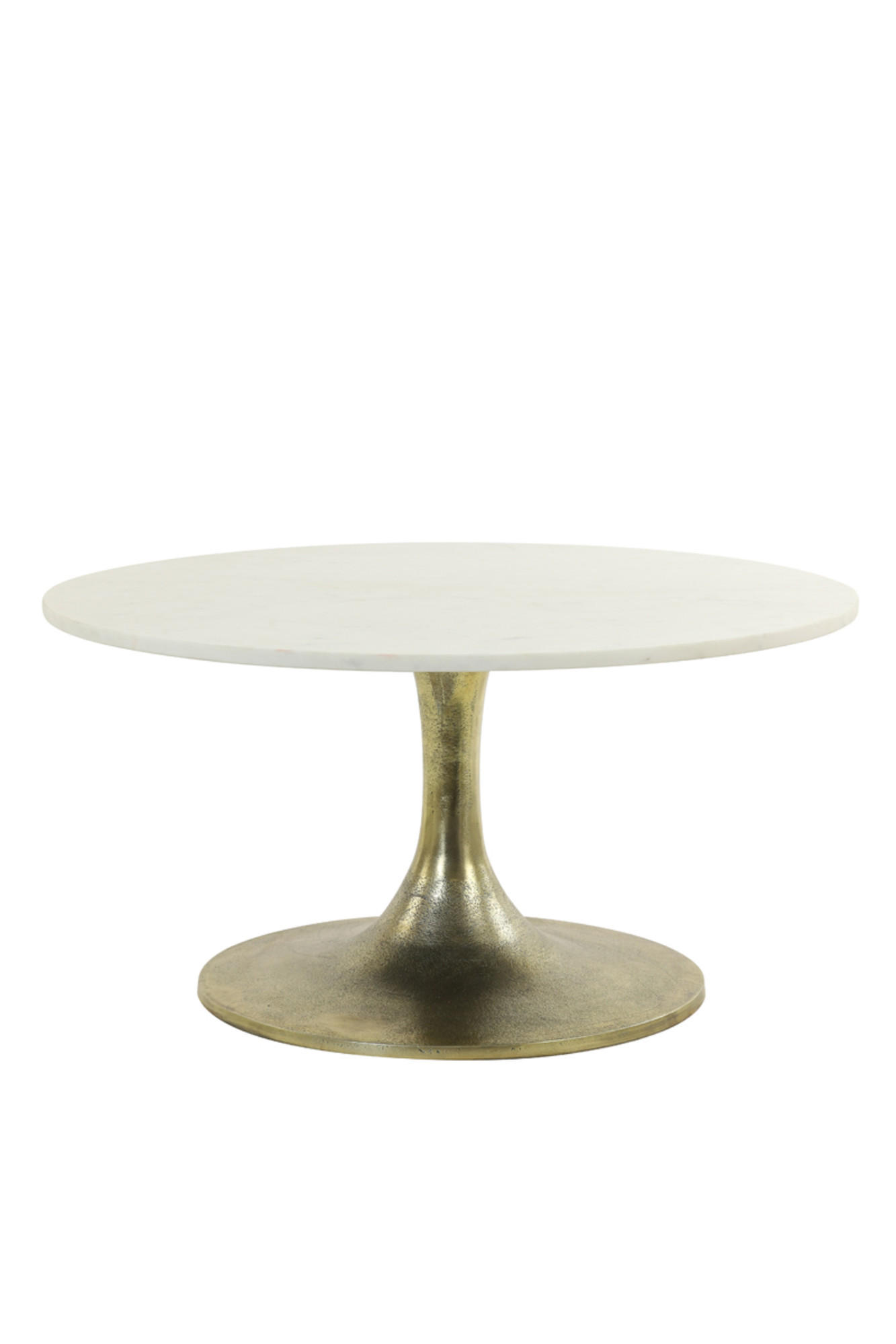 COUCHTISCH Rickerd Weiß Ø76/36 cm - Weiß, Metall (76/76/36cm) - Light & Living