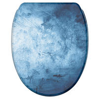 WC-SITZ mit Absenkautomatik & Top Fix Solium - Blau, Holzwerkstoff (37.7/5.5/48cm) - Sanilo