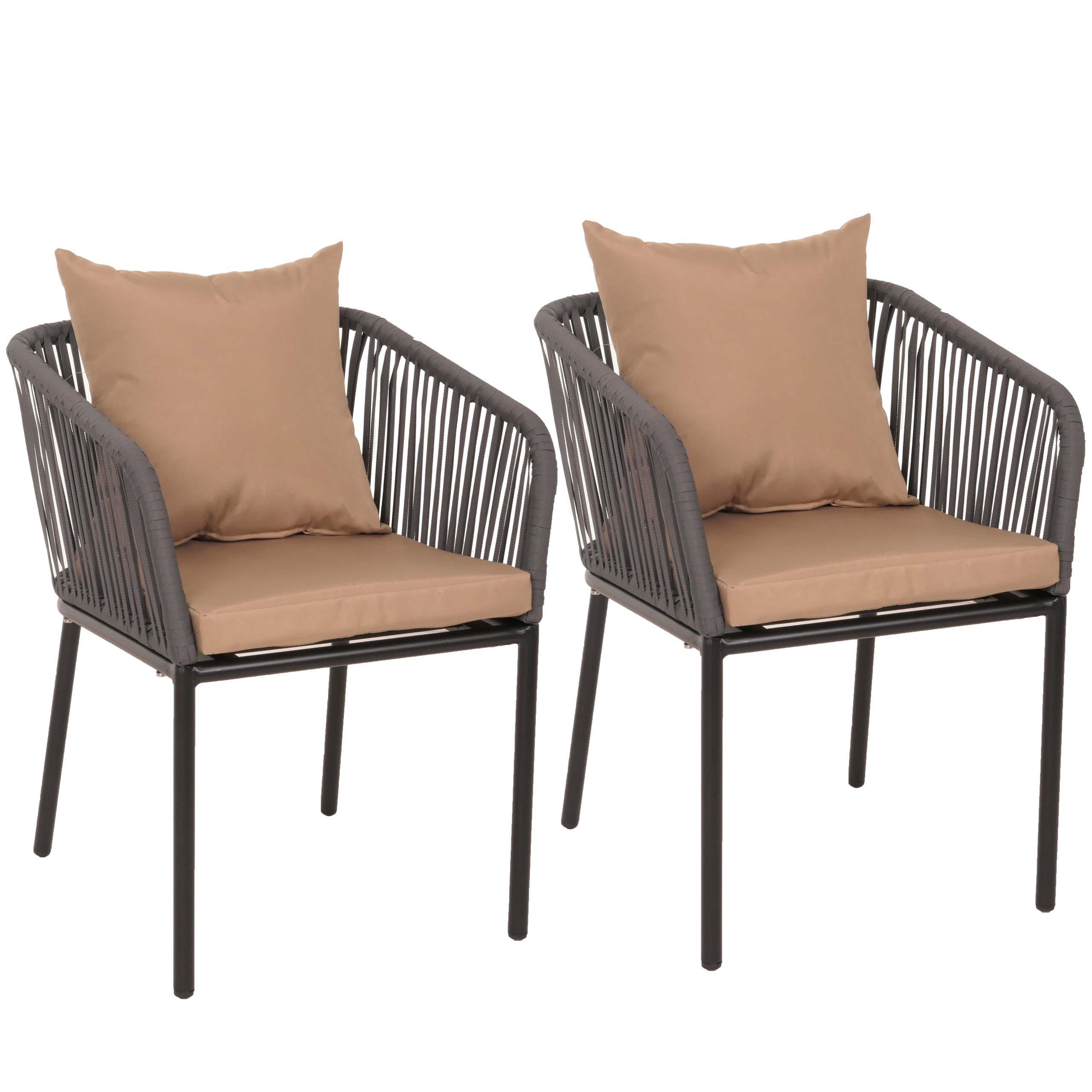 GARTENSTUHL Anthrazit, Taupe - Taupe/Anthrazit, Textil (55/75/55cm) - MCW