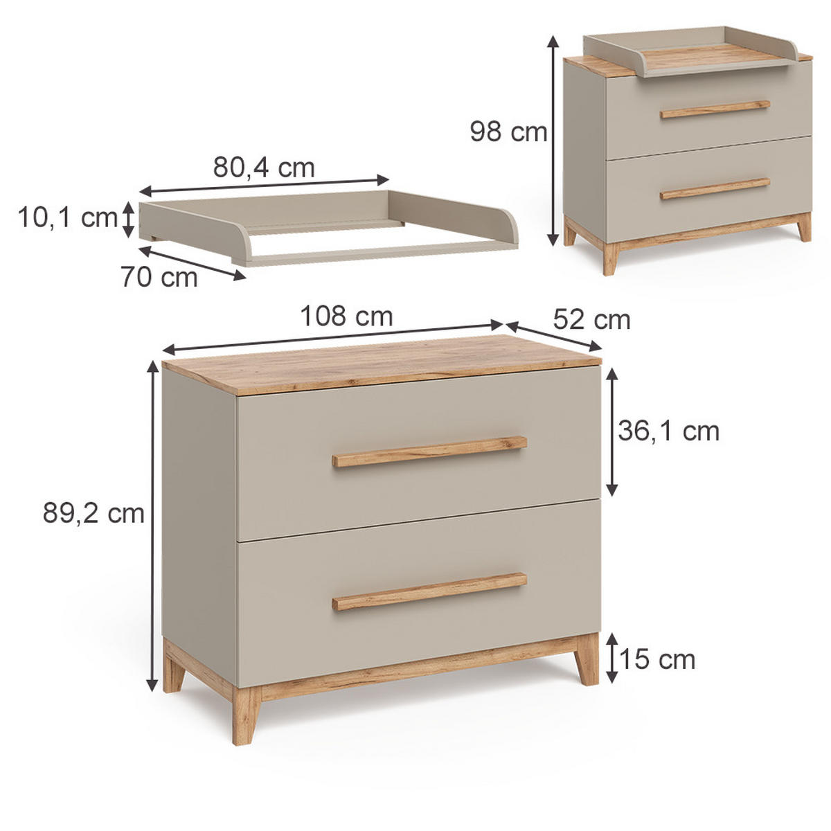 Kaschmir, Holzwerkstoff (108/98/70cm) - VitaliSpa