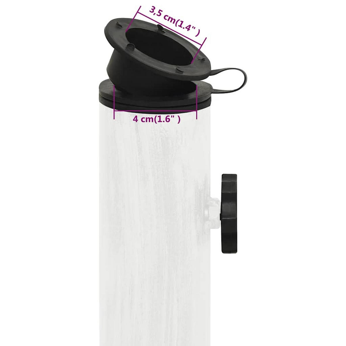 SONNENSCHIRMSTÄNDER Weiß 44/44/31 Cm Gusseisen - Weiß, Metall (44/44cm) - vidaXL