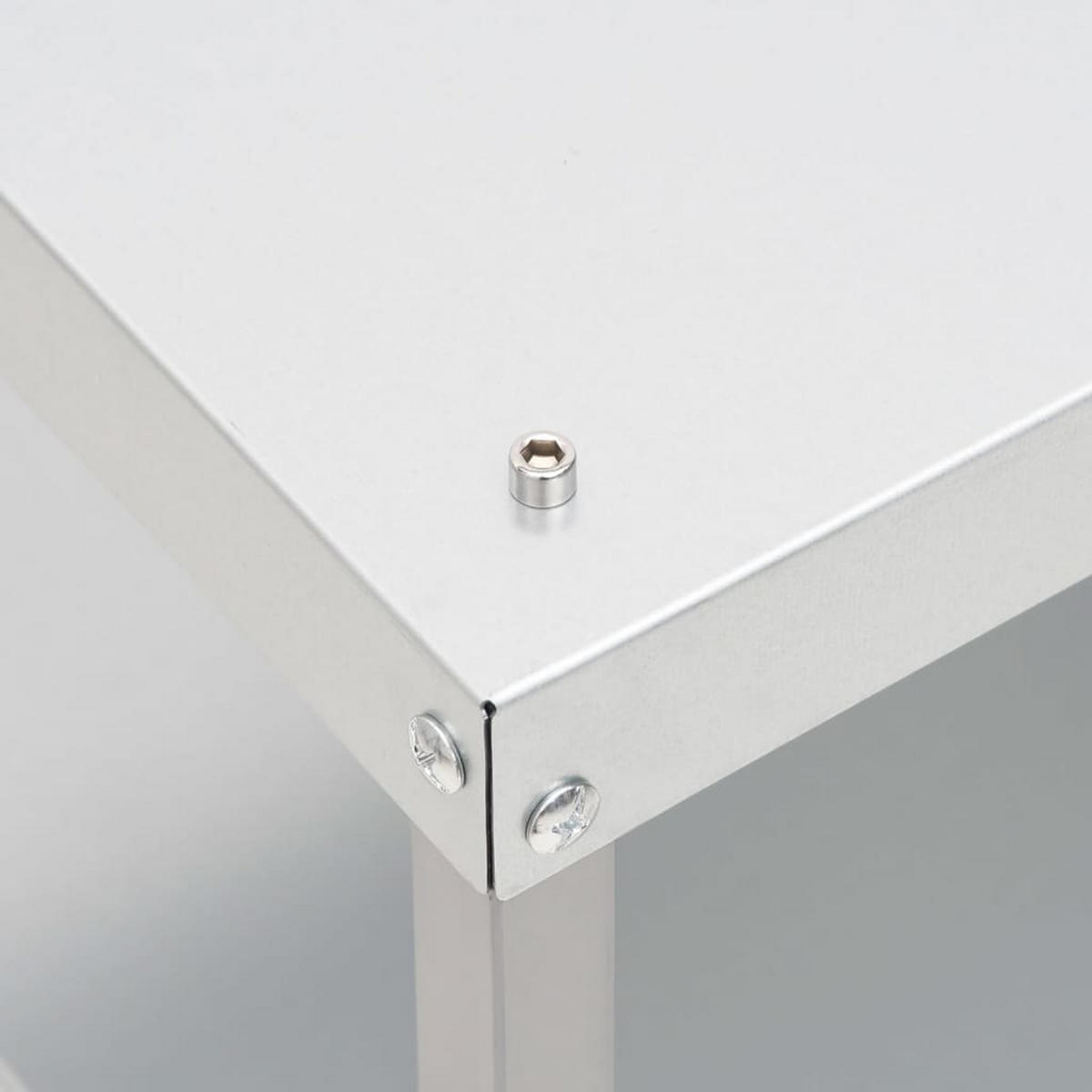 TISCH Für Räucherofen 40/28/44,5 Cm Verzinkter Stahl - Silberfarben, Metall (28/44.5/40cm) - vidaXL