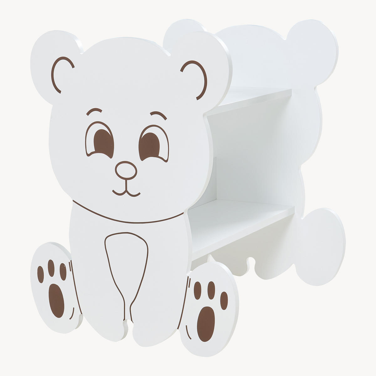 KINDER-STANDREGAL Tårnby - Weiß, Holzwerkstoff (56/60/56cm) - [en.casa]