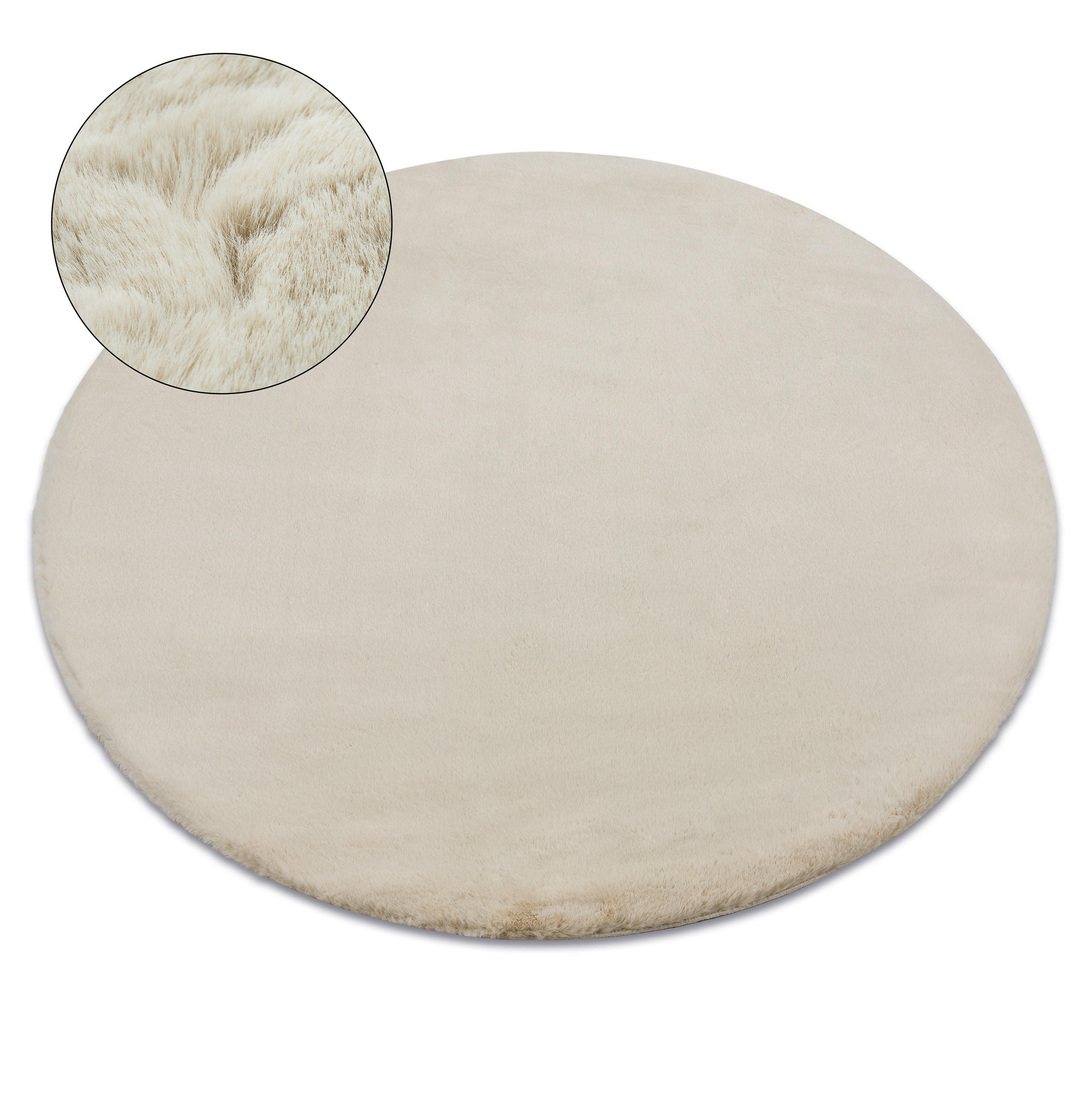 TEPPICH Bunny 100 cm - Beige, Textil (100/100cm) - rugsX