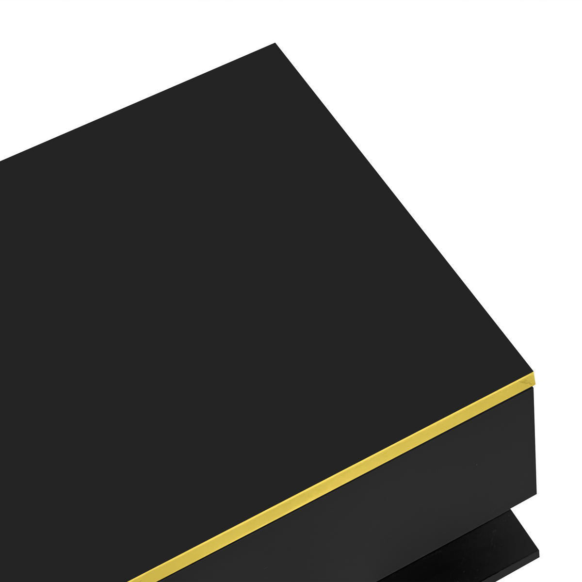 COUCHTISCH DE-149 Hochglanz Schwarz - Schwarz, Holzwerkstoff (50/100/33cm) - ComfortXL