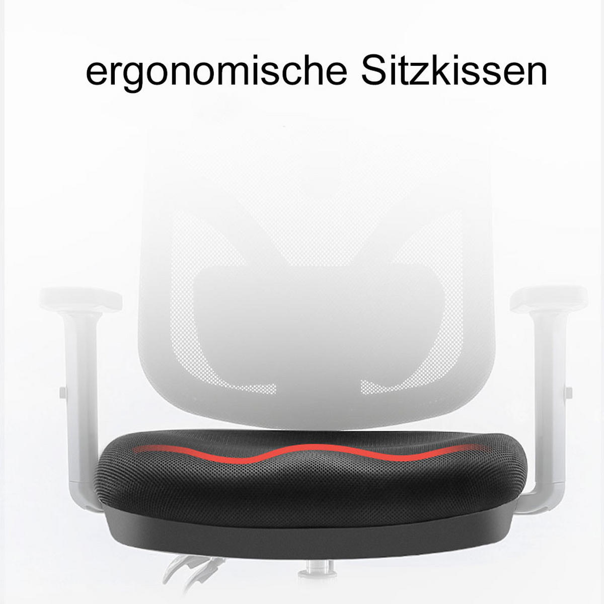 BÜROSTUHL Schwarz - Schwarz, Textil (66/127/93cm) - SIHOO