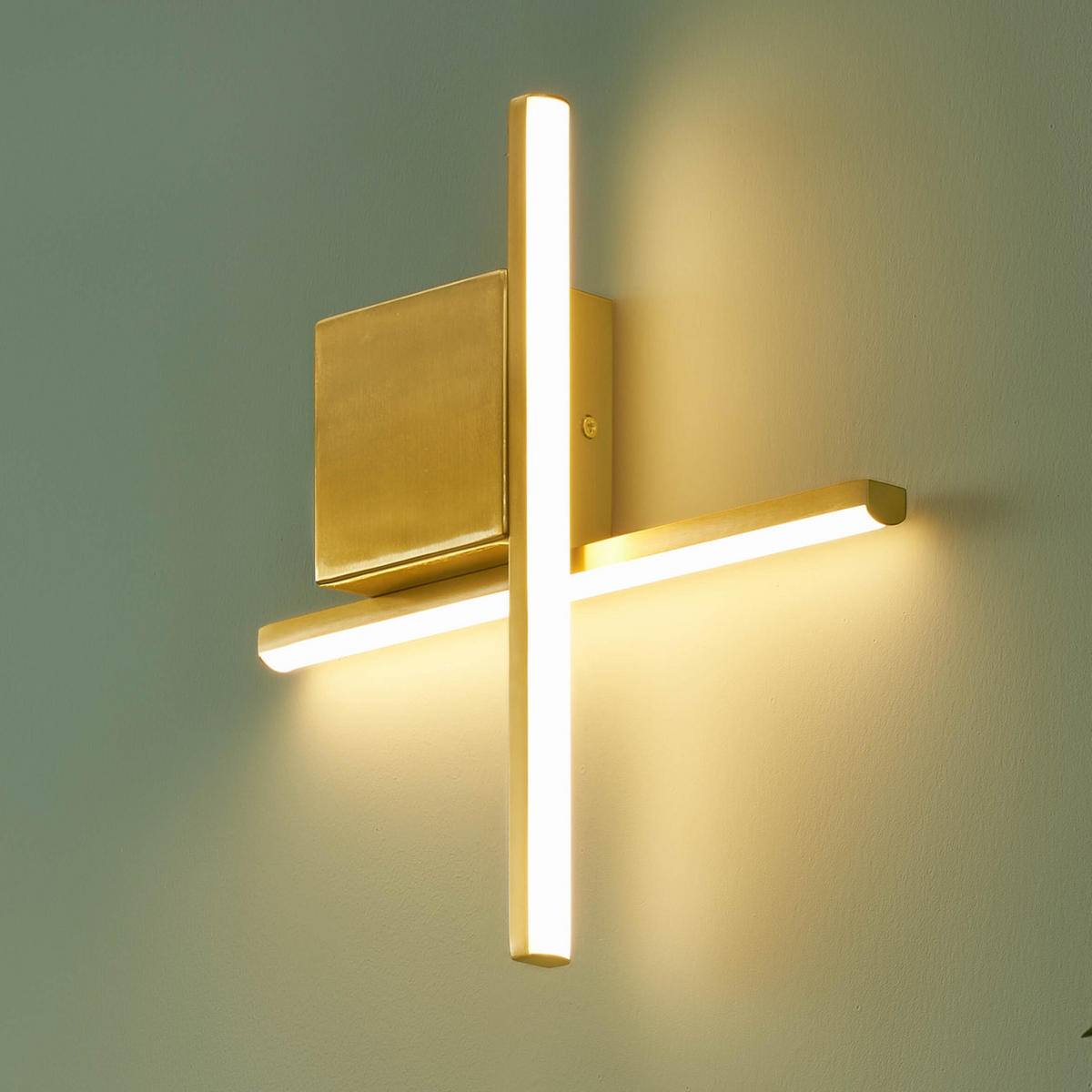 WANDLEUCHTE Fabio, Messing, 30cm - Goldfarben, Metall (30/30/30cm) - KOSILUM