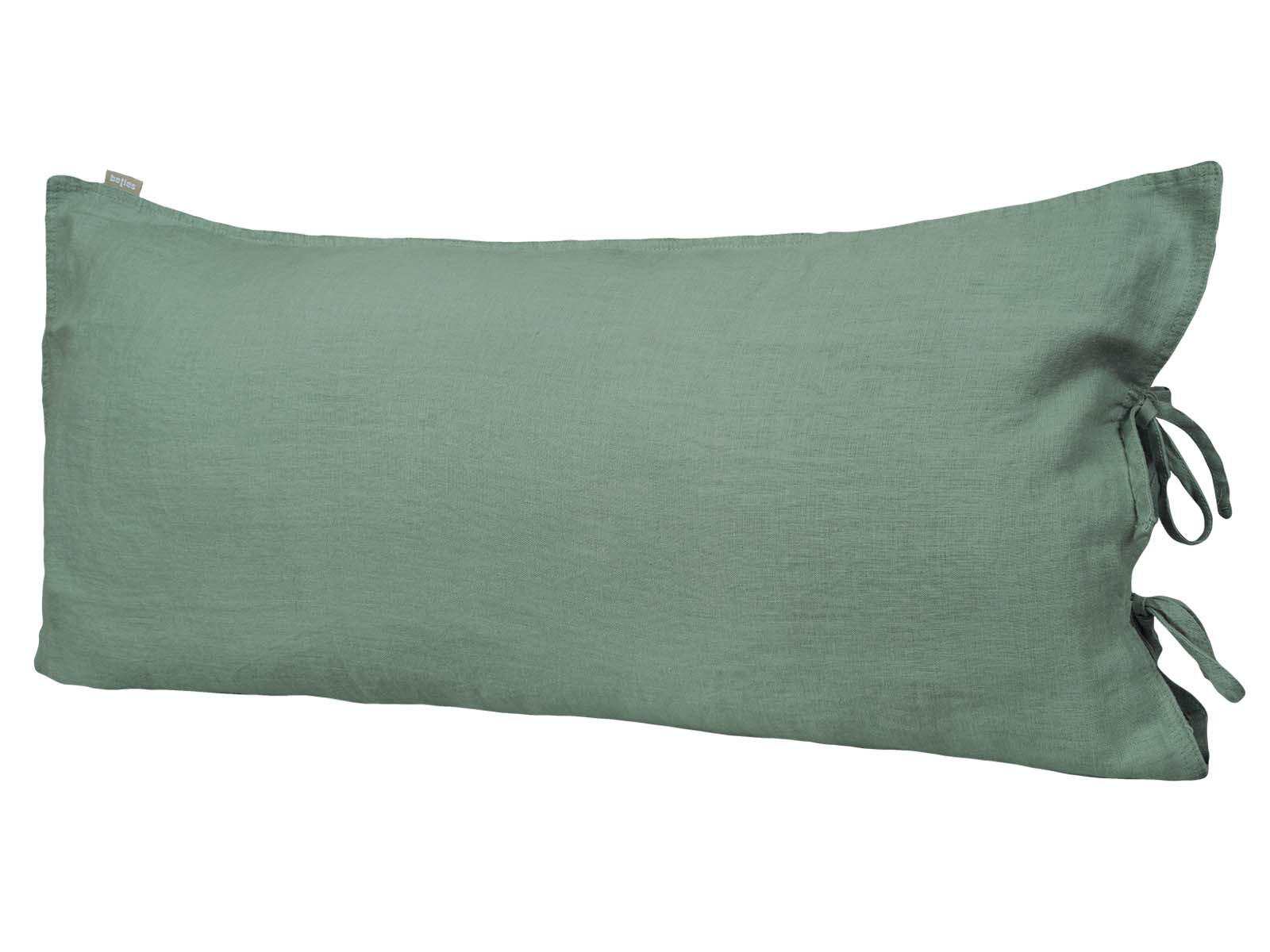 KISSENBEZUG reines Leinen natural-mint 40/80 cm - Mintgrün, Naturmaterialien (40/80cm) - beties Heimtextil