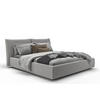 POLSTERBETT HENRY Grau Cord - Schwarz/Grau, Textil (180/200cm) - KAWOLA