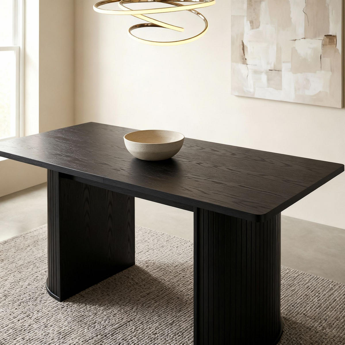 ESSTISCH GUARDA schwarz - Schwarz, Holzwerkstoff (90/180/75cm) - IDIMEX