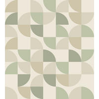 FOTOTAPETE geometrische Formen 250 x 279 cm - Grün, Papier (250/279cm) - ESTAhome