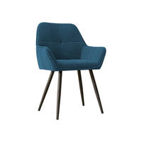 STUHL 2er-Set Archon (2 Stück) - Blau/Schwarz, Textil/Metall (64/86/61cm) - MIRJAN24