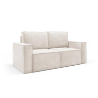 SOFA Orto Beige, Zweisitzer Polstersofa - Beige, Holzwerkstoff/Textil (178/93/82cm) - Bettso