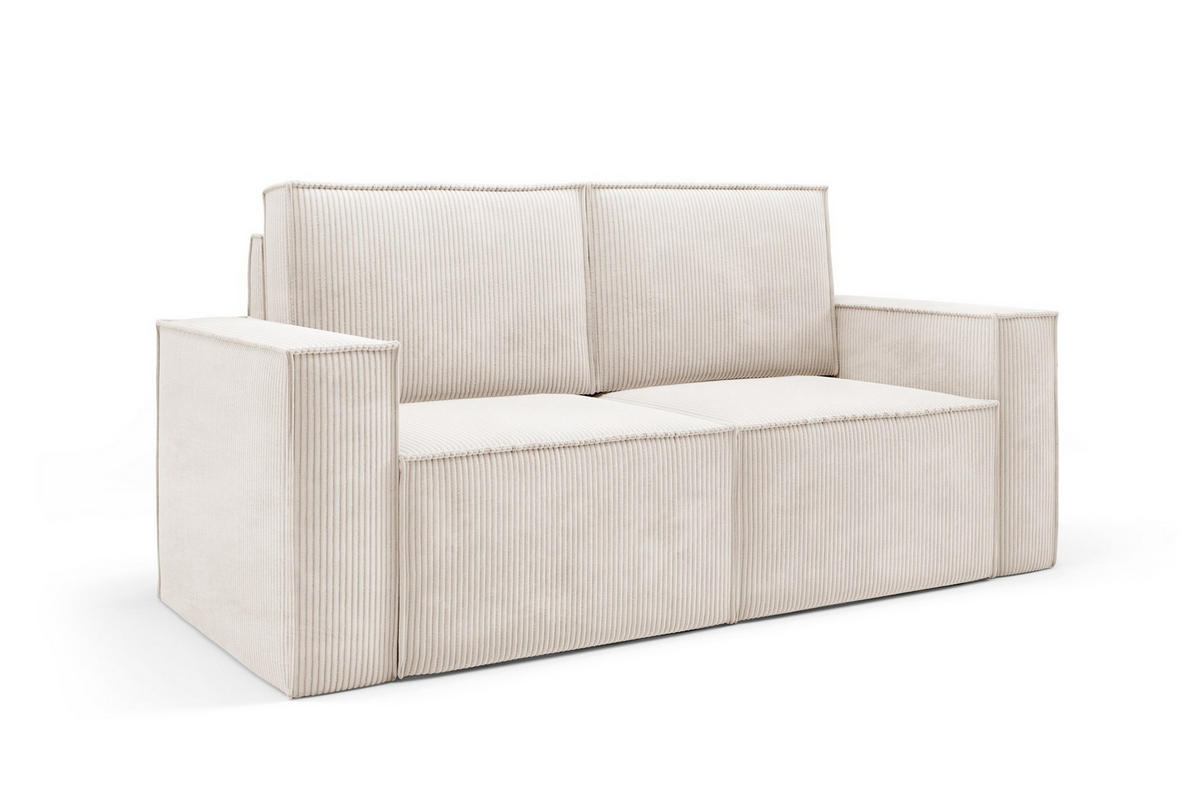 SOFA Orto Beige, Zweisitzer Polstersofa - Beige, Holzwerkstoff/Textil (178/93/82cm) - Bettso