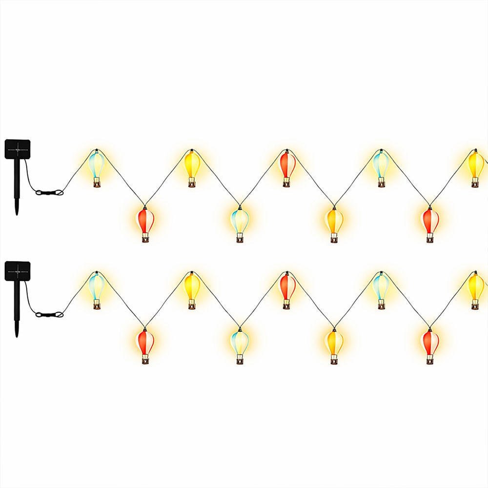 LED AUSSENLEUCHTE Kunststoff Bunt 2er Set - Multicolor, Kunststoff (390/6/11cm) - Globo Lighting
