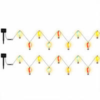 LED AUSSENLEUCHTE Kunststoff Bunt 2er Set - Multicolor, Kunststoff (390/6/11cm) - Globo Lighting