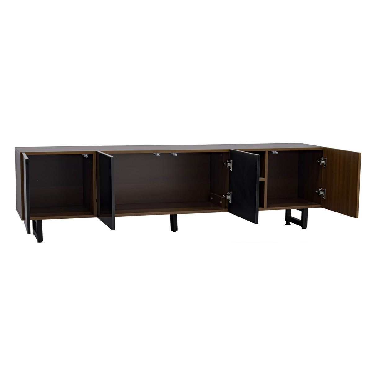 TV-SCHRANK mit Stauraum 180 x 38 x 50 cm Schwarz/Natur - Schwarz, Holzwerkstoff (38/50/180cm) - Beauniv