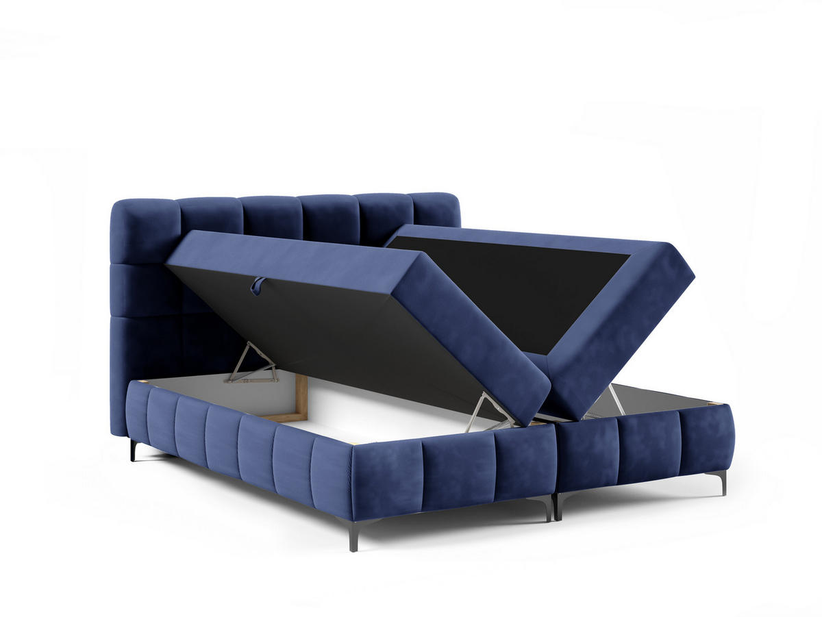 BOXBETT Cynthia 200x200 blau H3 - Blau, Textil (200/200cm) - AN-Moebel 4u