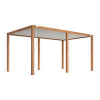 SELBSTTRAGENDE Pergola - 500cm x 300cm - Aluminium - naturfarben dunkel - AMALFI - Naturfarben, Metall (500/250/300cm) - Vente-Unique