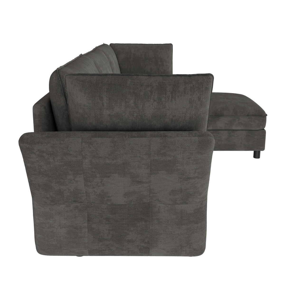 ECKSOFA DE-33229 modular 4-Sitzer mit Stauraum-Hocker Grau - Grau, Holzwerkstoff (225/137cm) - ComfortXL