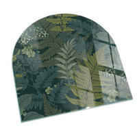 GLASPLATTE für Kamin 100x100 cm - Grün, Glas (100/100/0.4cm) - TULUP