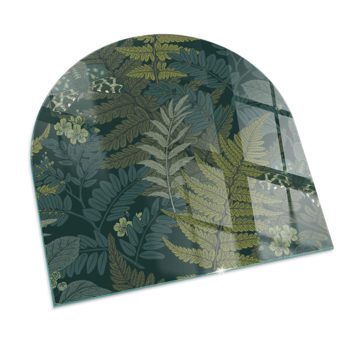 GLASPLATTE für Kamin 100x100 cm - Grün, Glas (100/100/0.4cm) - TULUP