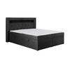 BOXBETT Lui Gold mit Bonnelmatratze, Topper, LED-Beleuchtung, 120x200, Dunkelgrau - Dunkelgrau, Holzwerkstoff/Kunststoff (120/200cm) - AN-Moebel 4u