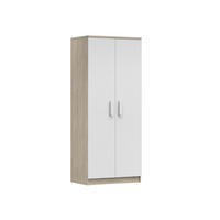 KINDERKLEIDERSCHRANK INGE 06 80/193/50 cm Weiß+Sonoma/Weiß - Weiß/Grau, Holzwerkstoff (80/192/50cm) - Deine Möbel 24