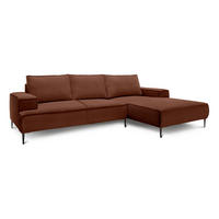 ECKSOFA May Dunkelbraun 275 × 44 × 173 cm - Dunkelbraun, Textil (275/44/173cm) - Pillovely