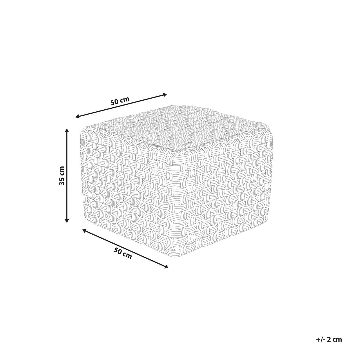 POUF Hellbeige Nalli - Beige, Kunststoff (50/35/50cm) - Beliani