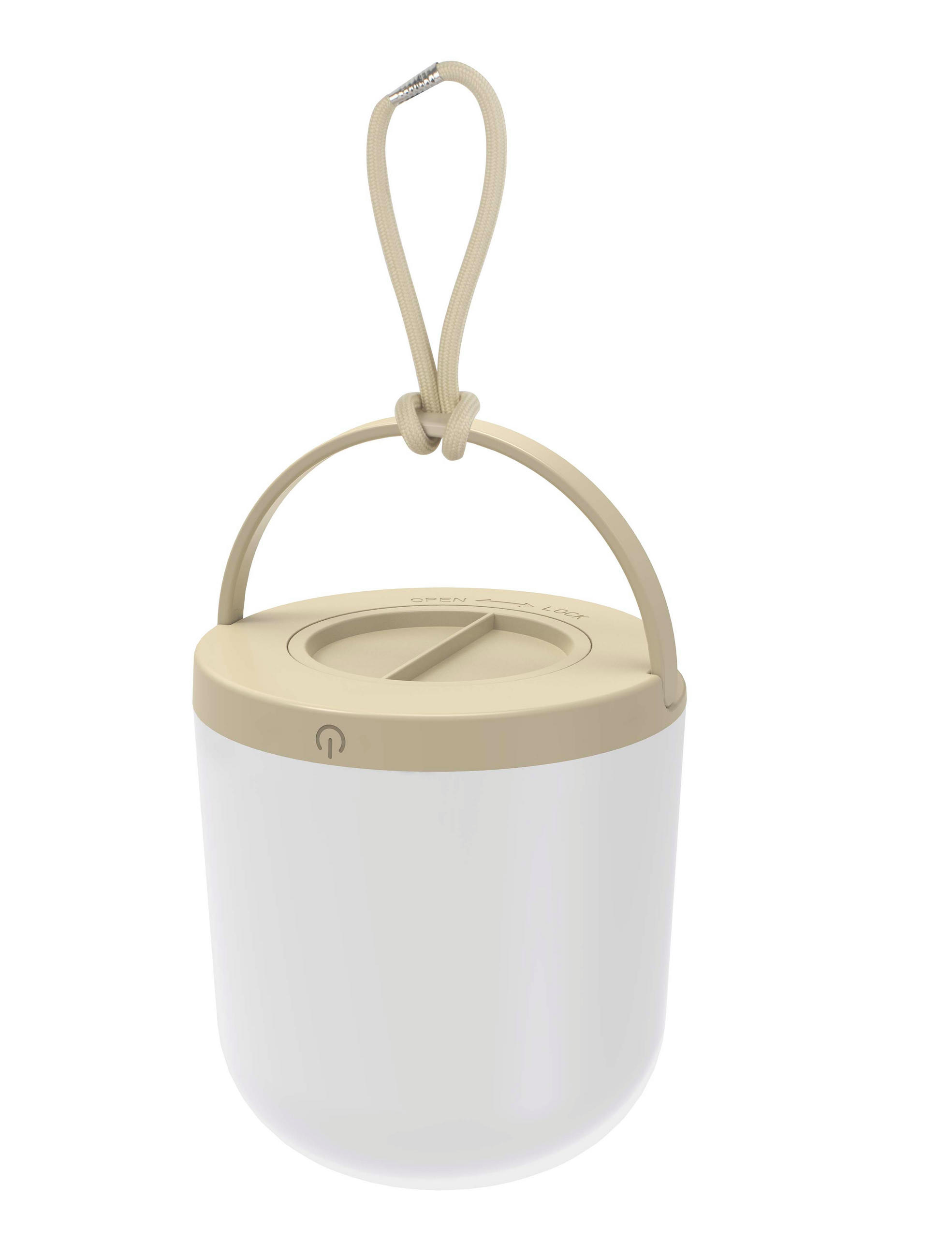 LED-LEUCHTE Dimmbar warmweiß batteriebetrieben mit Schlaufe IP44 3000K 80lm beige - Beige, Kunststoff (13/13/21cm) - Northpoint