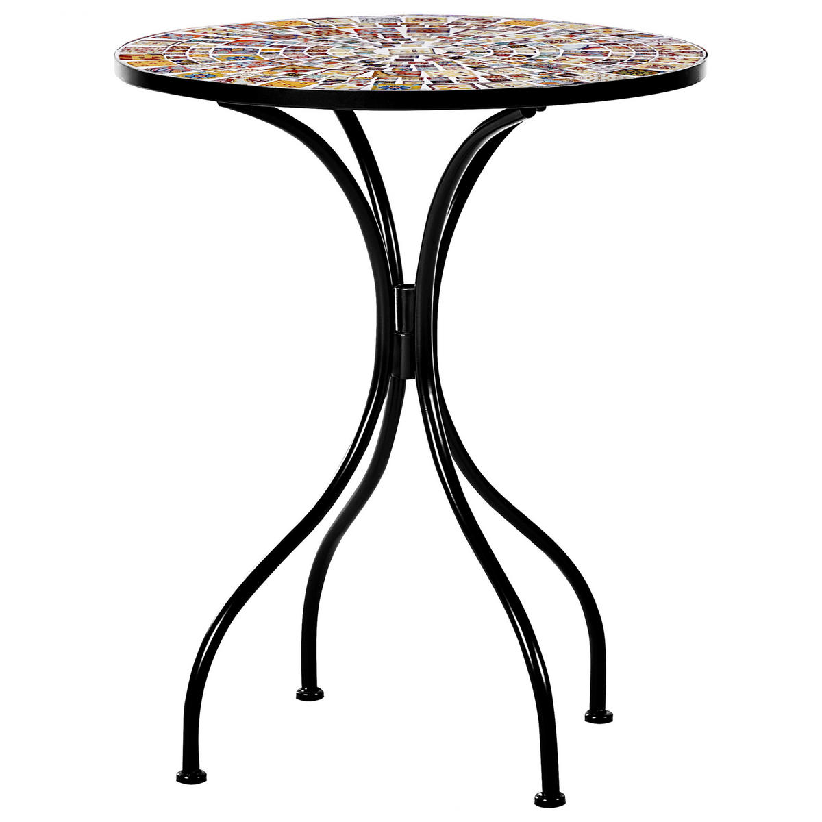 BISTRO-SET 2er Schwarz Casario - Multicolor/Schwarz, Metall - Beliani