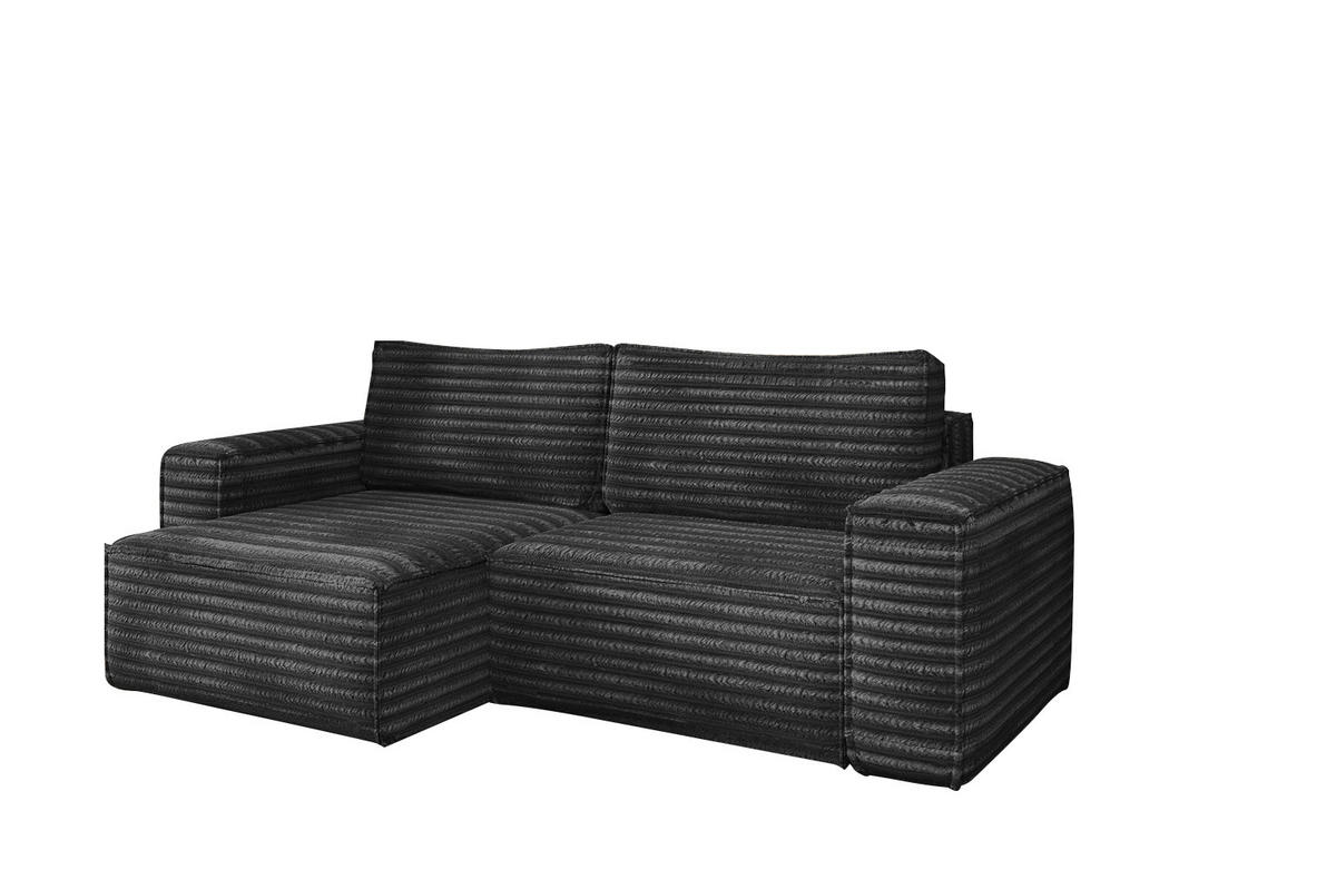 ECKSCHLAFSOFA Bohoo-Ecksofa mit Schlaffunktion stoff Velo Dunkelgrau Links - Dunkelgrau, Holz/Textil (140/248cm) - Kaiser Möbel