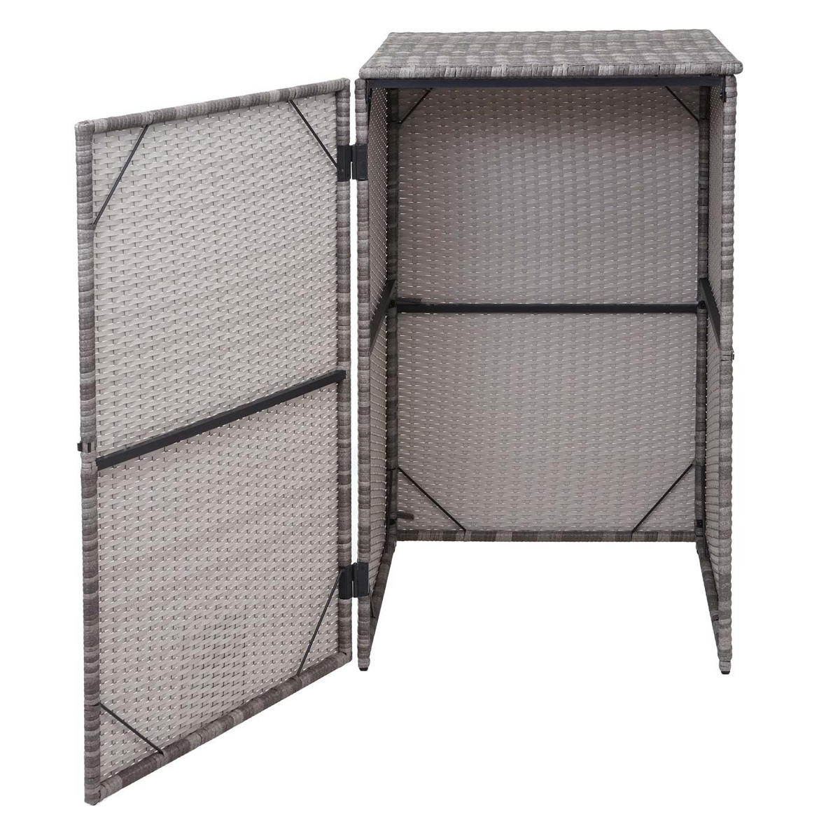 MÜLLTONNENVERKLEIDUNG 120L Grau - Grau, Kunststoff (65/110/66cm) - MCW