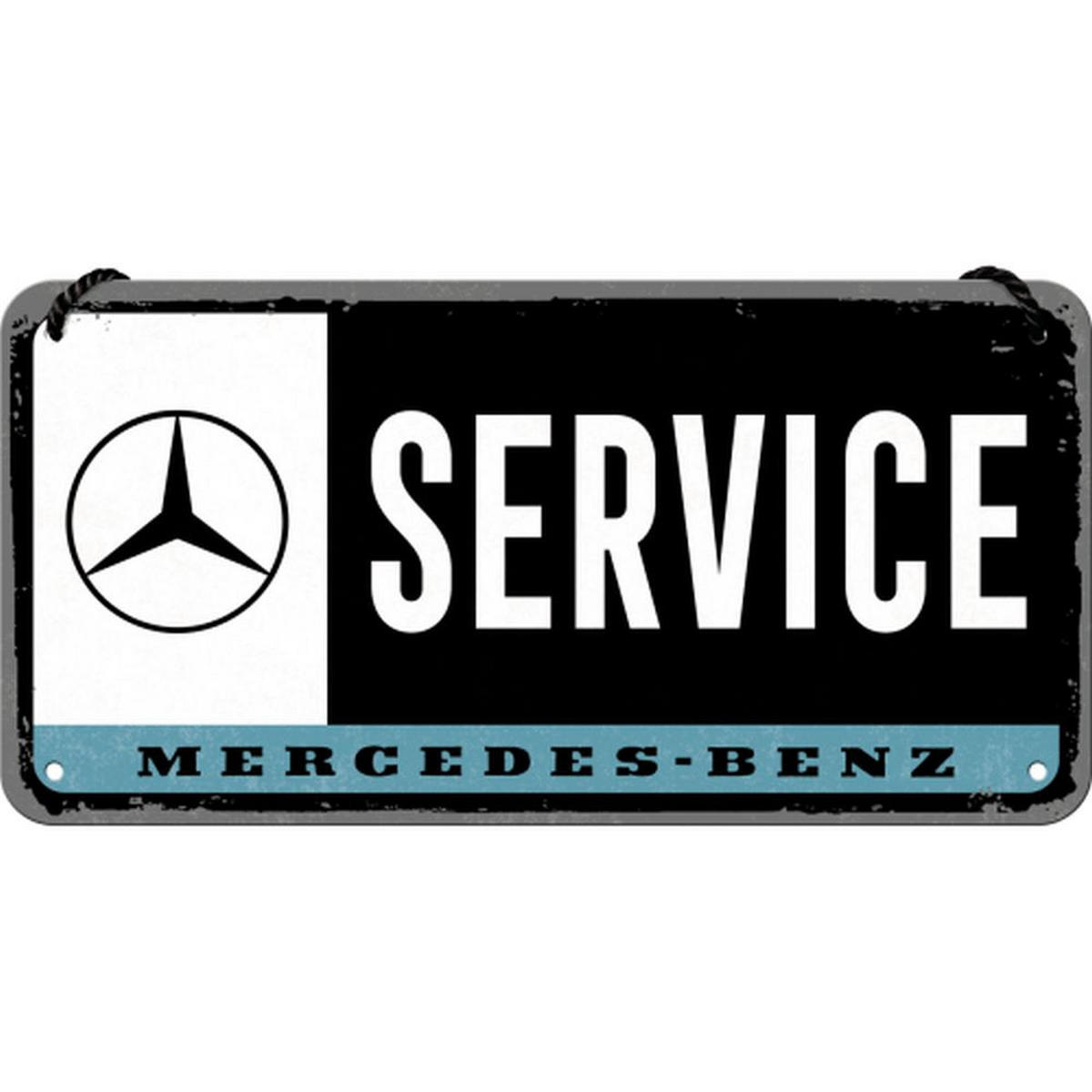 HÄNGESCHILD 10/20 cm Mercedes-Benz Service - Multicolor, Metall (20/10/0.2cm) - Nostalgic-Art