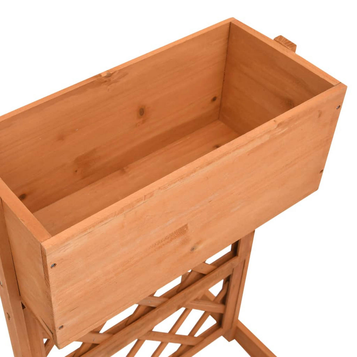 GARTEN-SPALIER mit Blumenkasten Orange 45x30x74 cm Tannenholz - Orange, Holz (45/74/30cm)