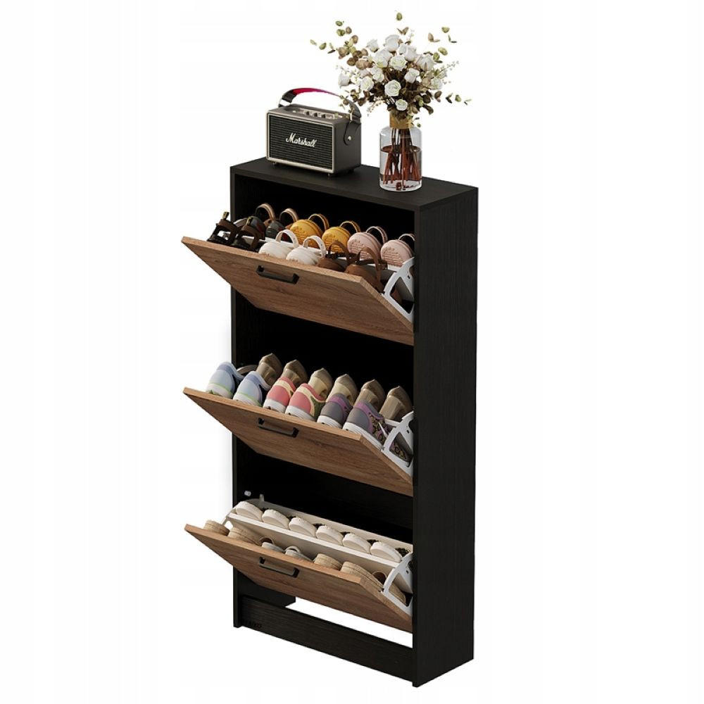 SCHUHSCHRANK, braun 28/50/115 cm - Ahornfarben/Braun, Holzwerkstoff (28/115/50cm)