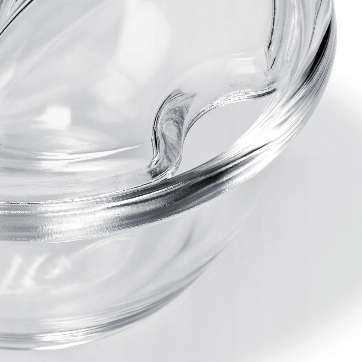 ZUCKERDOSE aus Glas mit Deckel 12x9 cm - Transparent, Glas (12/12cm) - KADAX