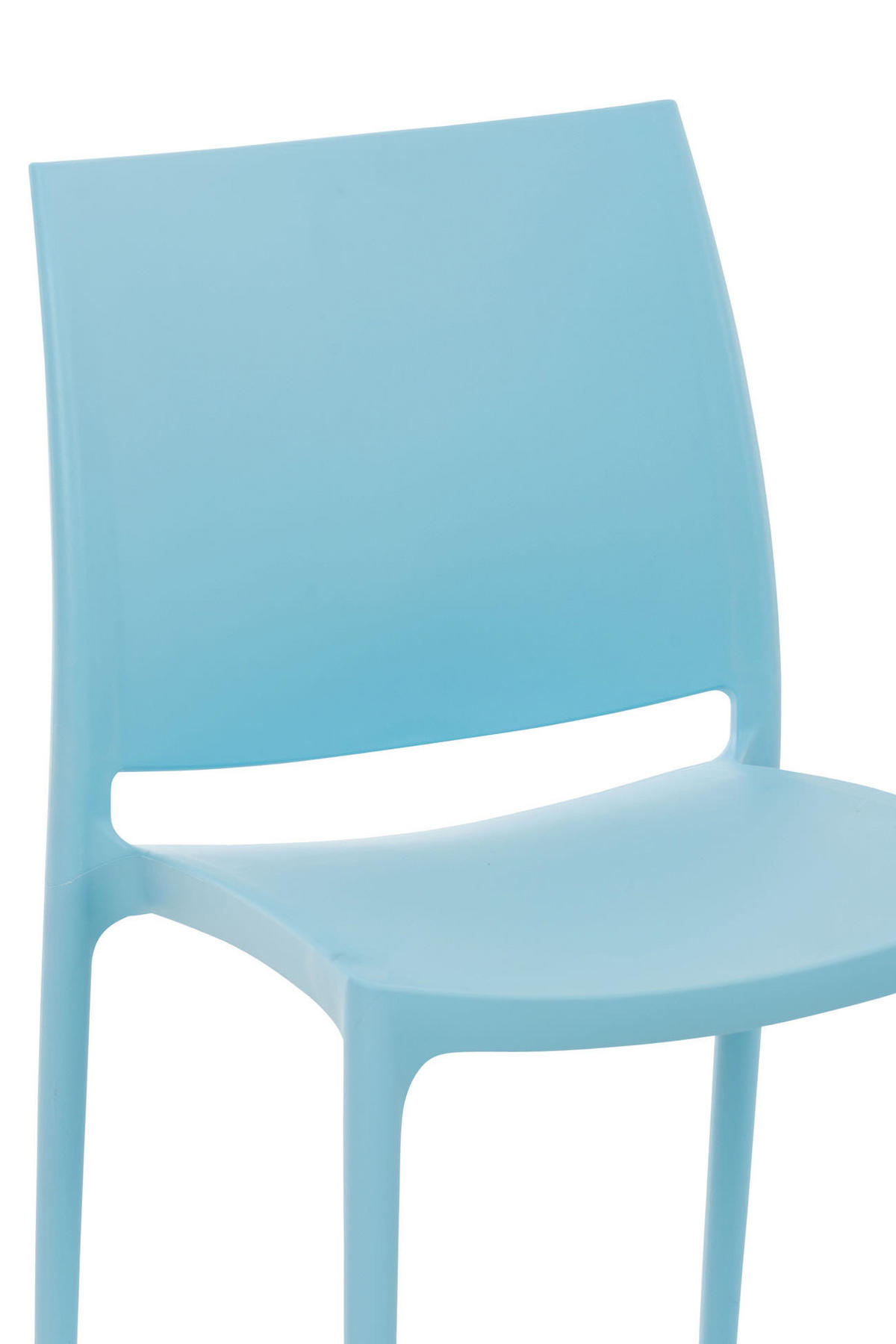 GARTENSTUHL 2er Set Kunststoff hellblau - Hellblau, Kunststoff (44/81/50cm) - CLP