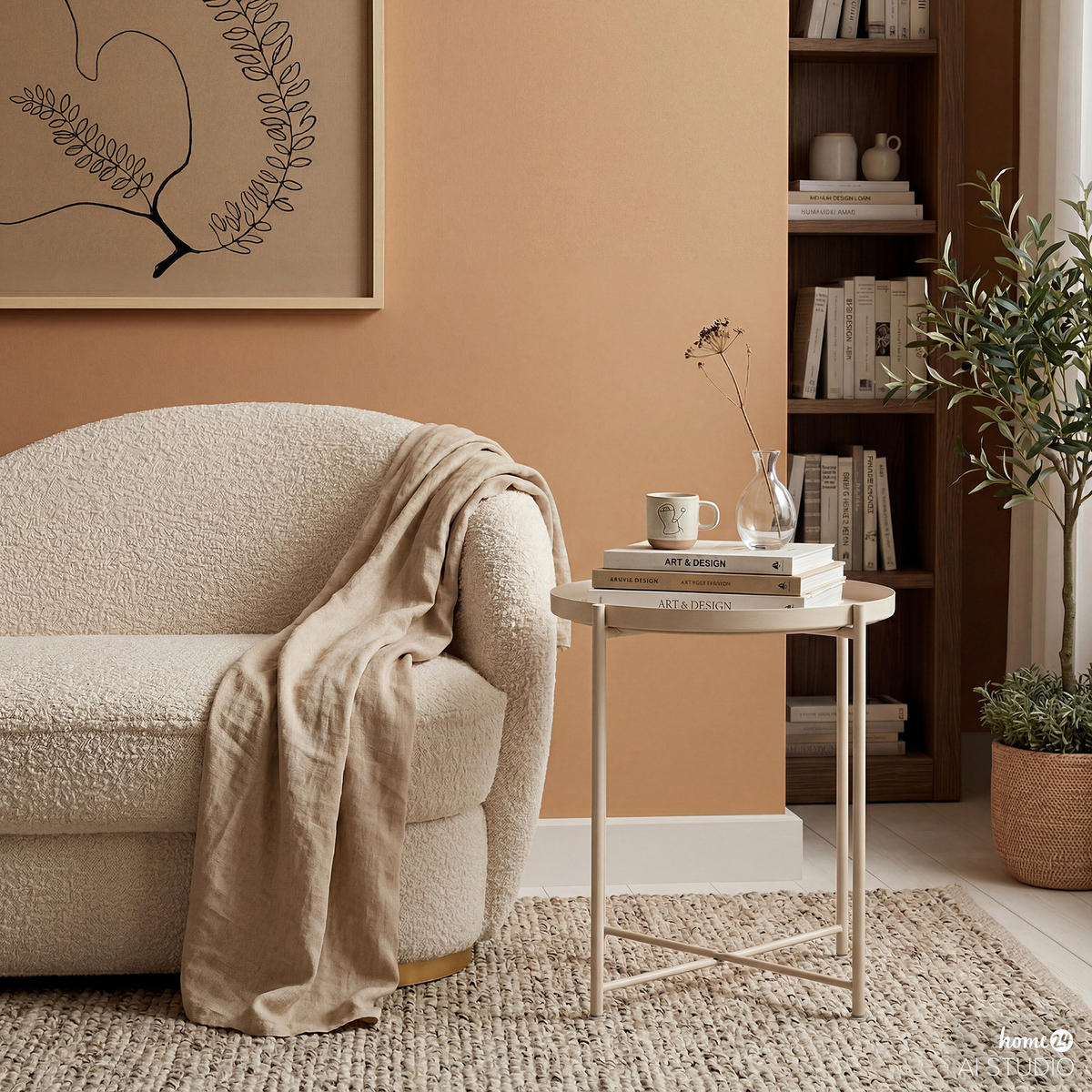 BEISTELLTISCH - Metall - Weiß, Kunststoff/Metall (45/45/53cm) - home24