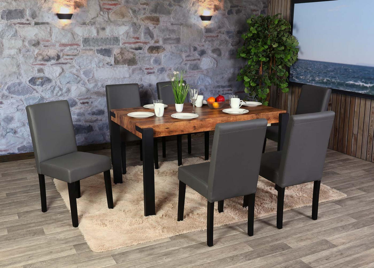 ESSTISCH rechteckig Wildeiche Dekor - Wildeiche, Holzwerkstoff (80/140/76cm) - MCW