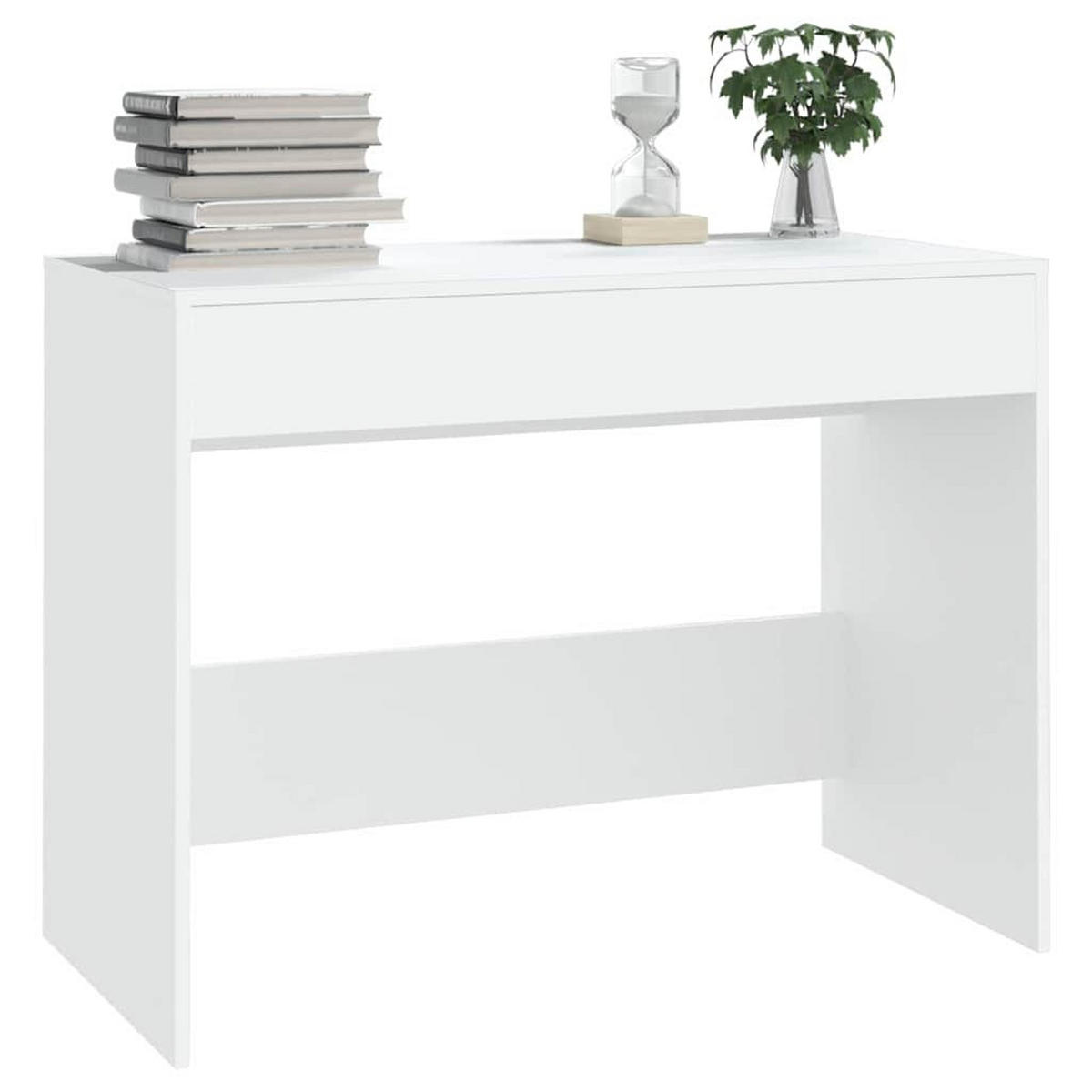 SCHREIBTISCH Weiss 101/50/76,5 Cm Holzwerkstoff - Weiß, Holzwerkstoff (101/50/76.5cm) - vidaXL