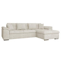 ECKSOFA Diana Cord, Seite: Rechts - Creme, Holz/Textil (280/160cm) - MIRJAN24
