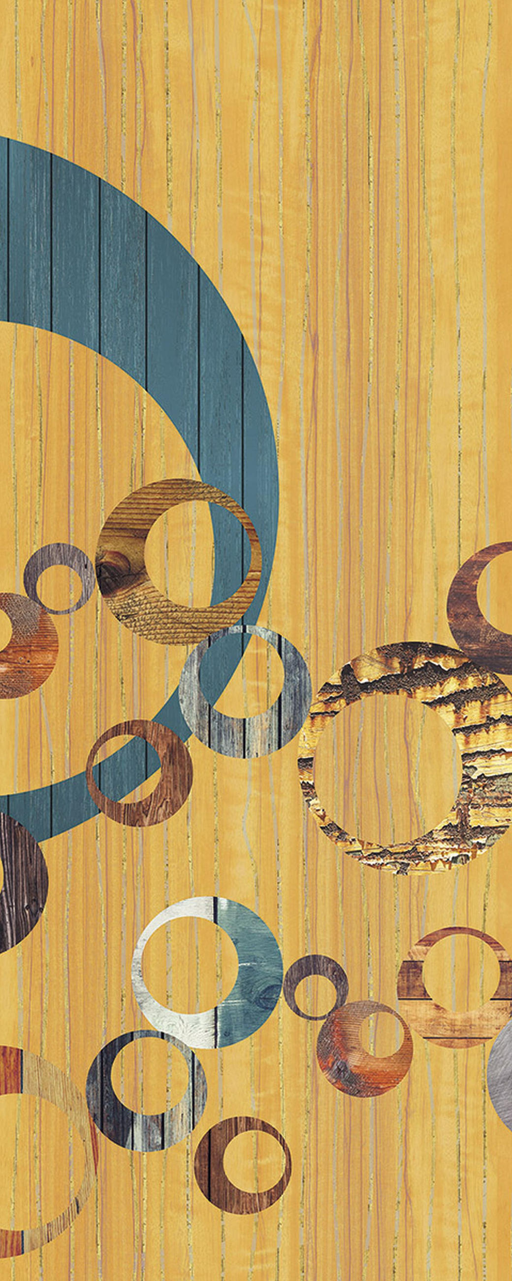 FOTOTAPETE künstlerisch 100 x 250 cm - Gelb, Papier (100/250cm) - Sanders & Sanders