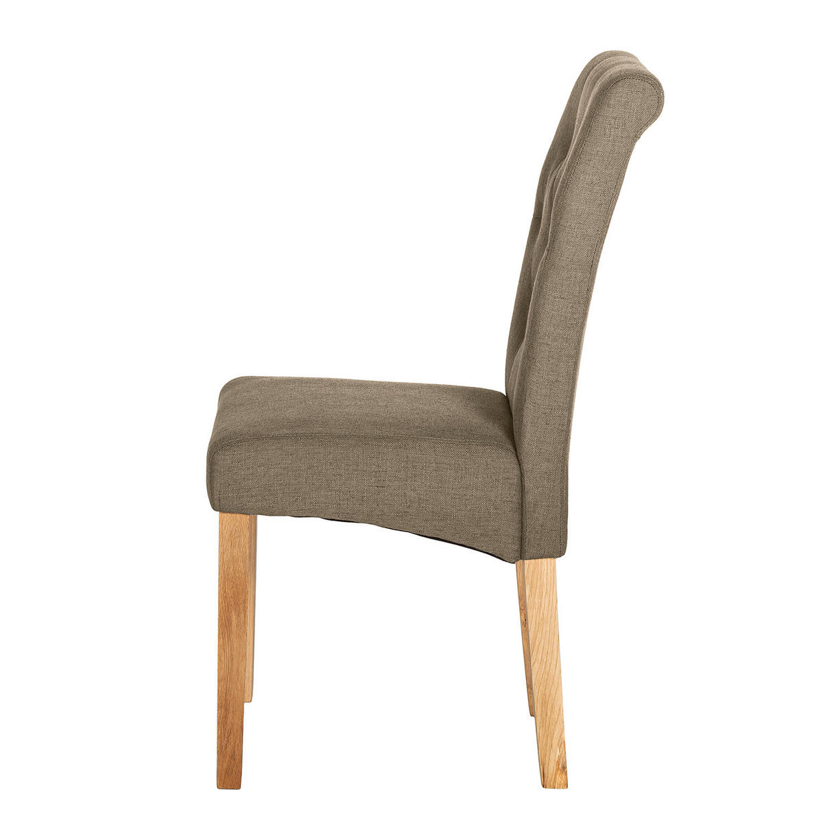 POLSTERSTUHL - Webstoff / Massivholz - Cappuccino, Holz/Textil (45/95/60cm) - home24