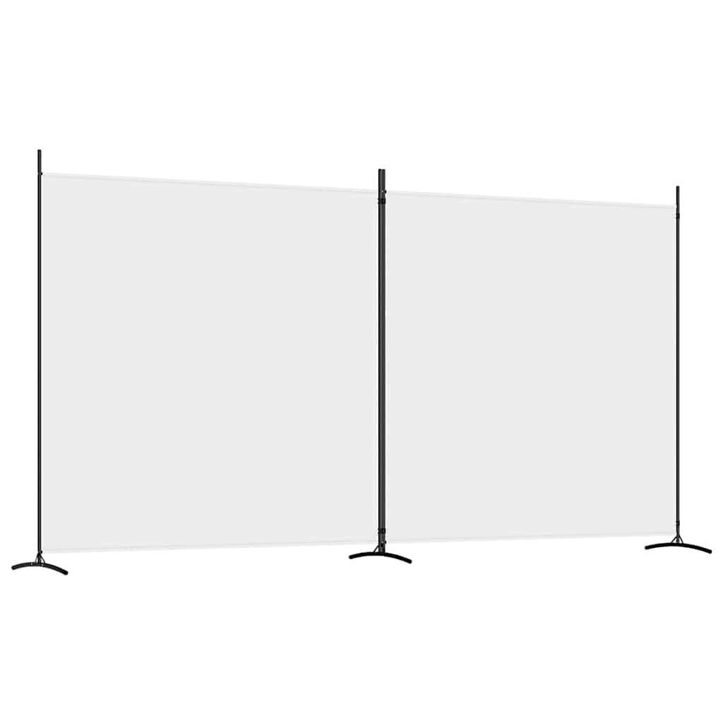 PARAVENT 2-teilig Weiss 348/180 Cm Stoff - Weiß, Textil (348/180/0.1cm) - vidaXL