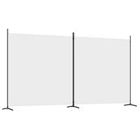 PARAVENT 2-teilig Weiss 348/180 Cm Stoff - Weiß, Textil (348/180/0.1cm) - vidaXL