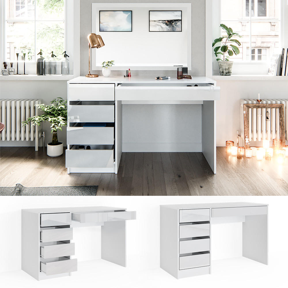 SCHREIBTISCH Sherry Weiß 120 cm - Weiß, Holzwerkstoff (120/55/75cm) - Vicco