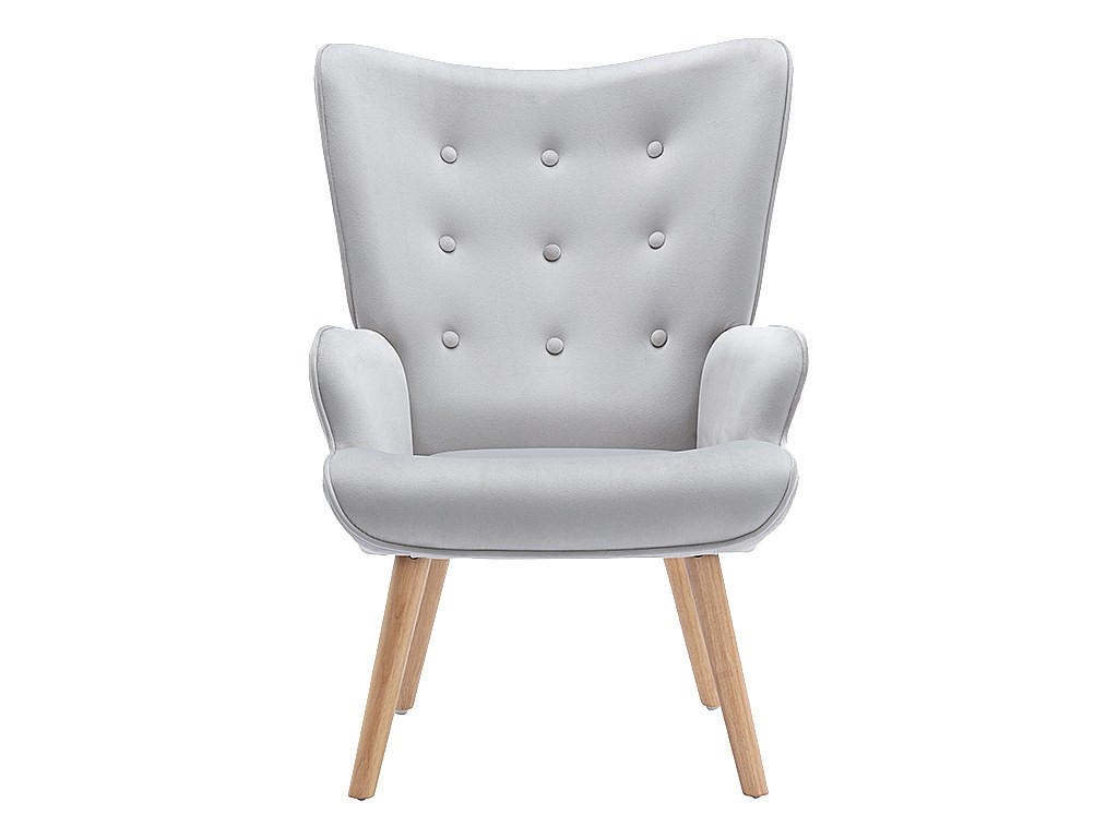 SESSEL mit gerader Rückenlehne - 1 Person - Samt, Stoff - Grau - - Grau, Textil (69/95.5/78cm) - Vente-Unique